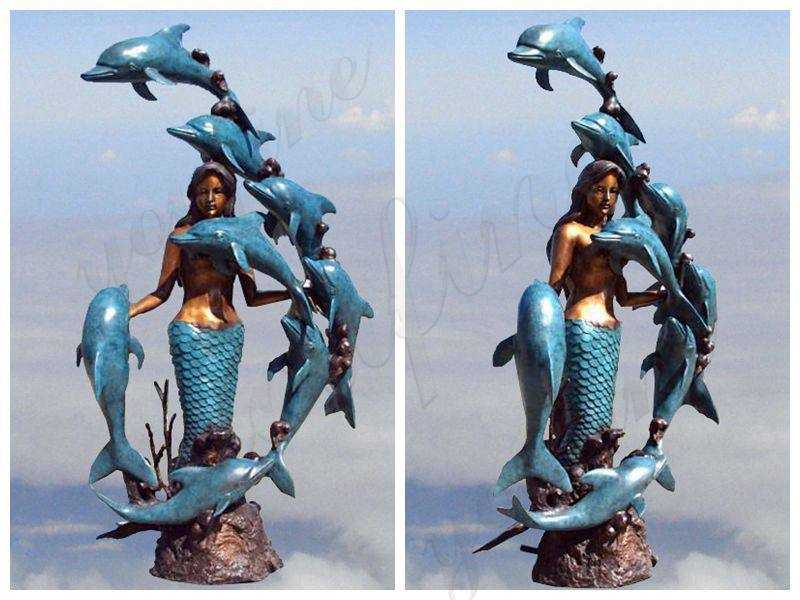 Dolphins with Mermaid Fountain
