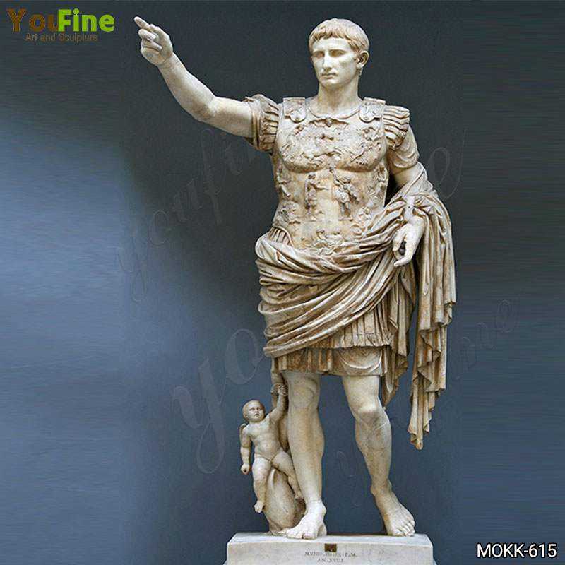 Famous Augustus of Primaporta Marble Statue Replica MOKK-615