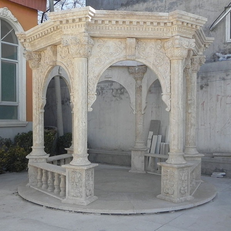 Beige Marble Column Gazebo
