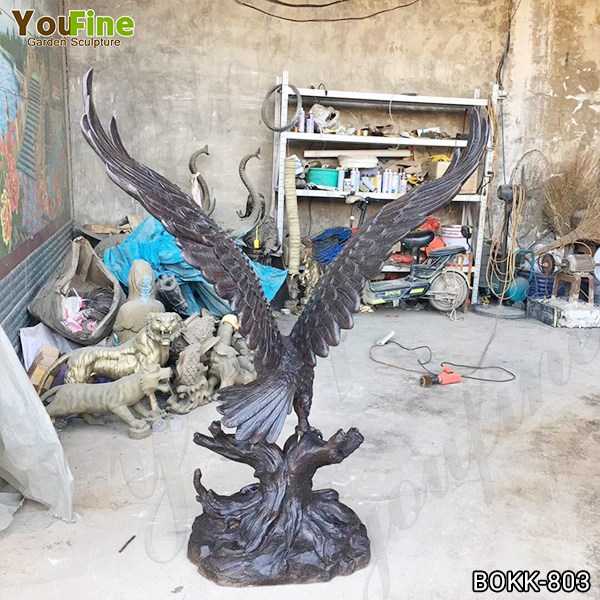 Large Black Metal Bronze Eagle Statue for Garden Decor Supplier