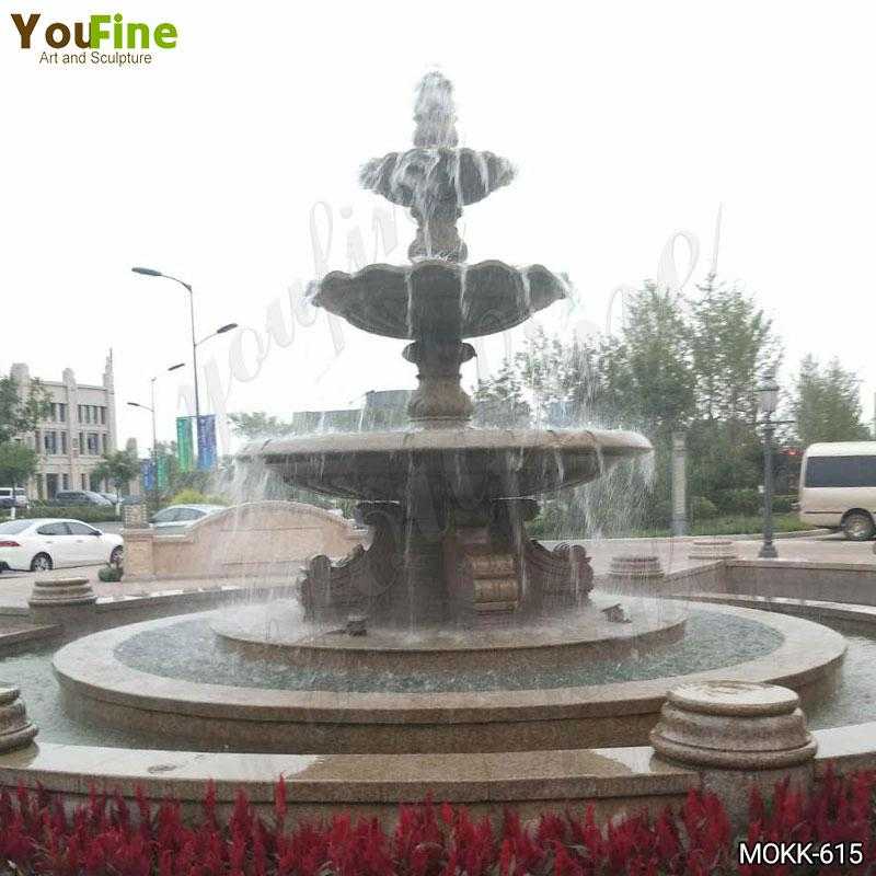 Large Three Tiered Granite Water Fountain for Sale MOKK-618