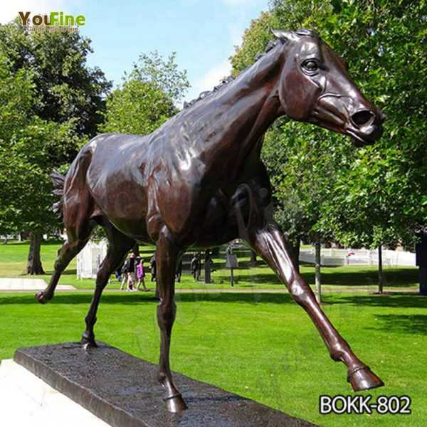 Life Size Bronze Garden Standing Horse Statue Factory Supply BOKK-802