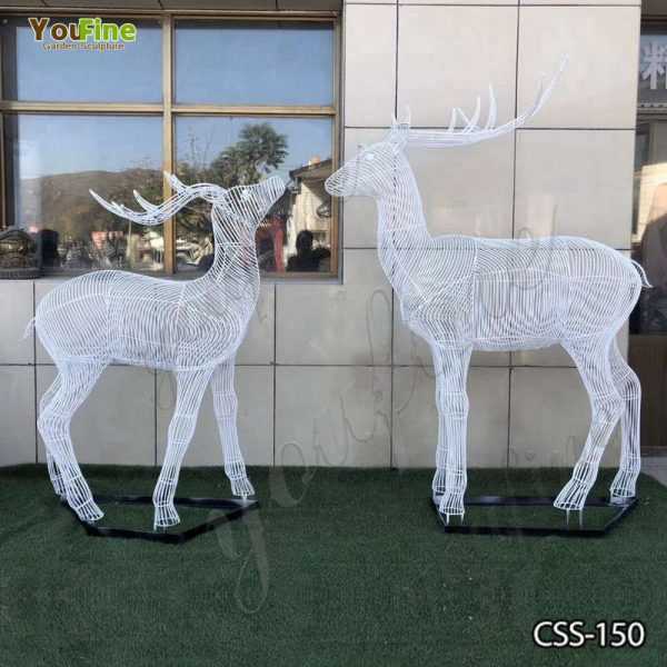 Stainless Steel Wire Deer Sculpture for Sale CSS-150