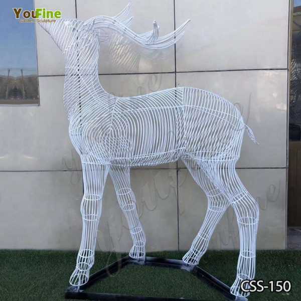 New Design Stainless Steel Deer Sculpture