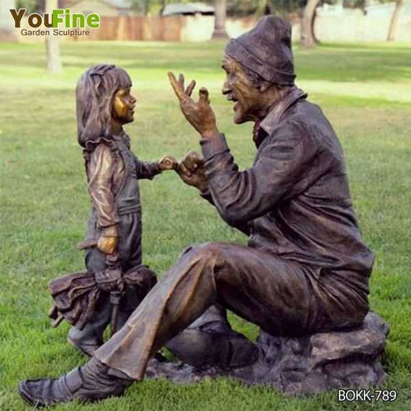 Outdoor Garden Decoration Bronze Children Statue