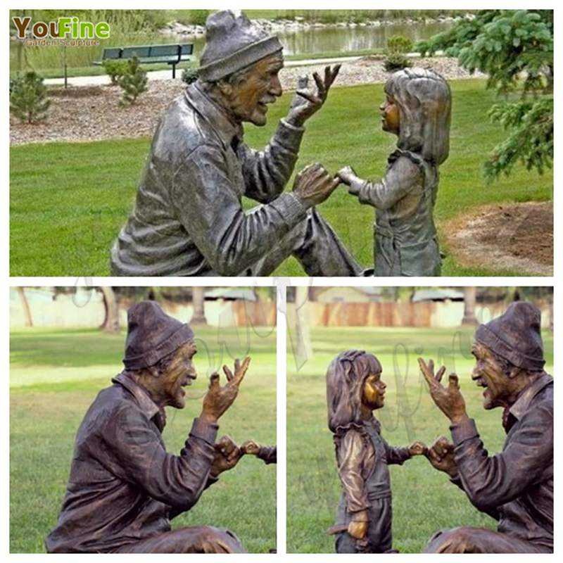 Outdoor Garden Decoration Bronze Children Statue for Sale