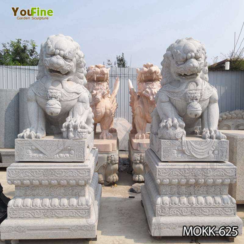 High Quality Outdoor Stone Foo Dog Statues Sale MOKK-625