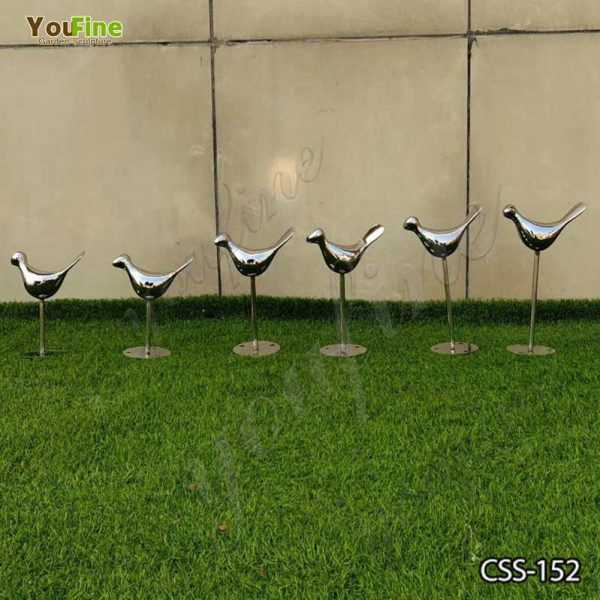 Stainless Steel Bird Sculptures for Garden Decor CSS-152