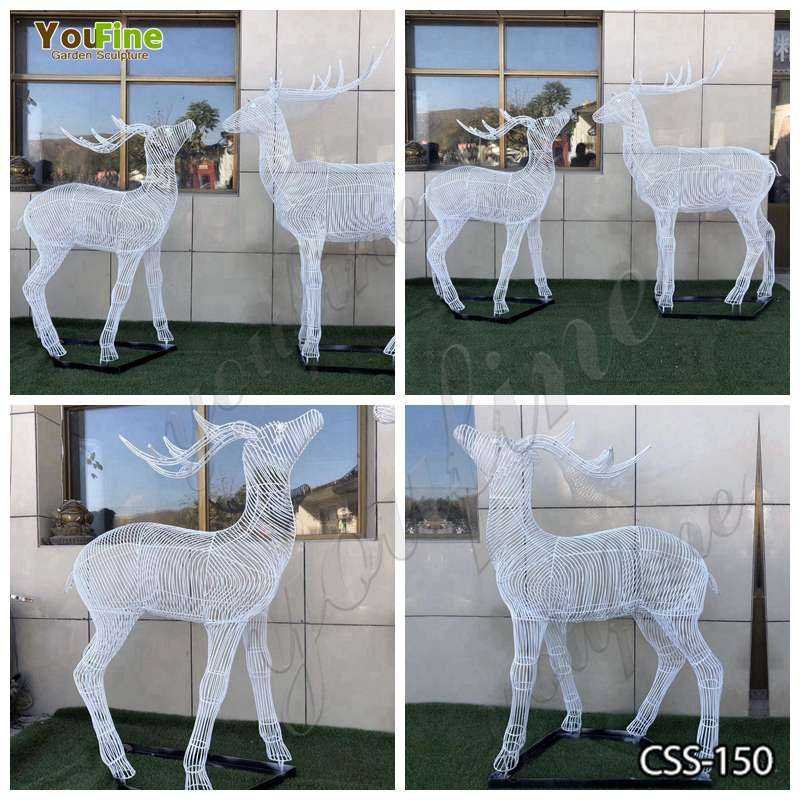 Stainless Steel Deer Sculpture for Sale