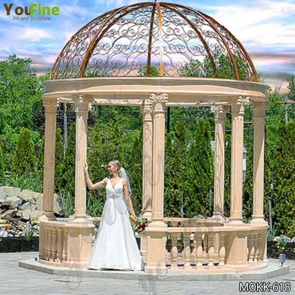 Wedding Beige Marble Gazebo Decorations Supplier