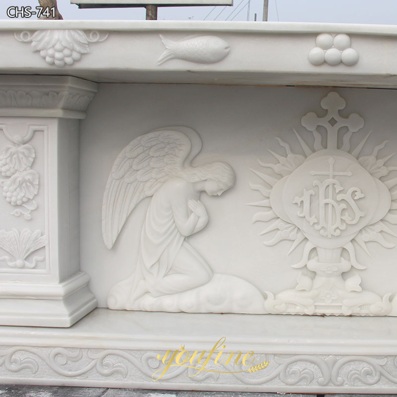 White Marble Church Altar relief