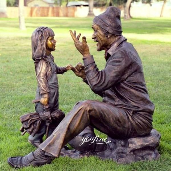 bronze child statue