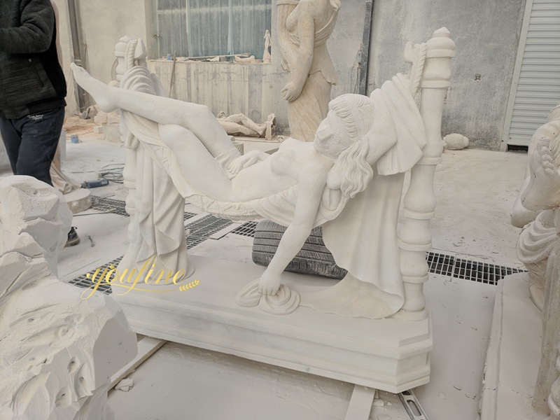 marble sleeping beauty statue carving process