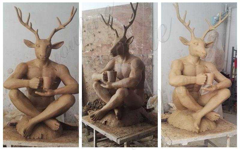 clay mold of custom life size statues