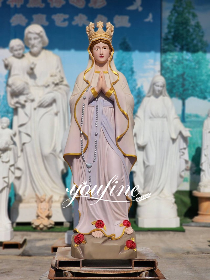 life size PAINTED virgin mary statue for church