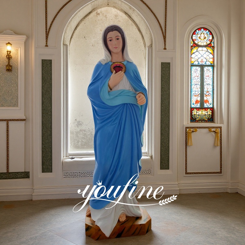 life size PAINTED virgin mary statue