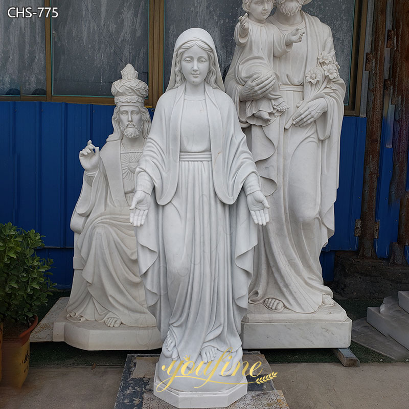 life size marble sculpture of the Virgin Mary