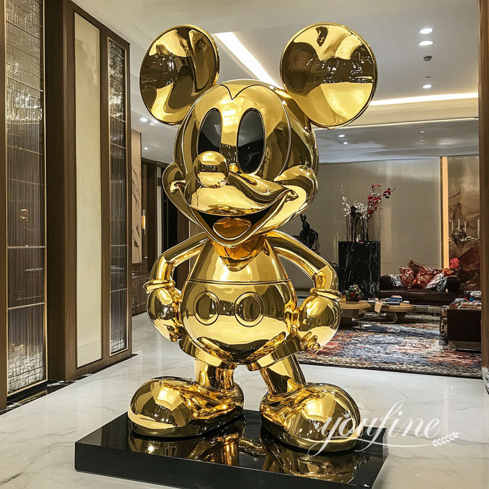 modern metal mickey sculpture