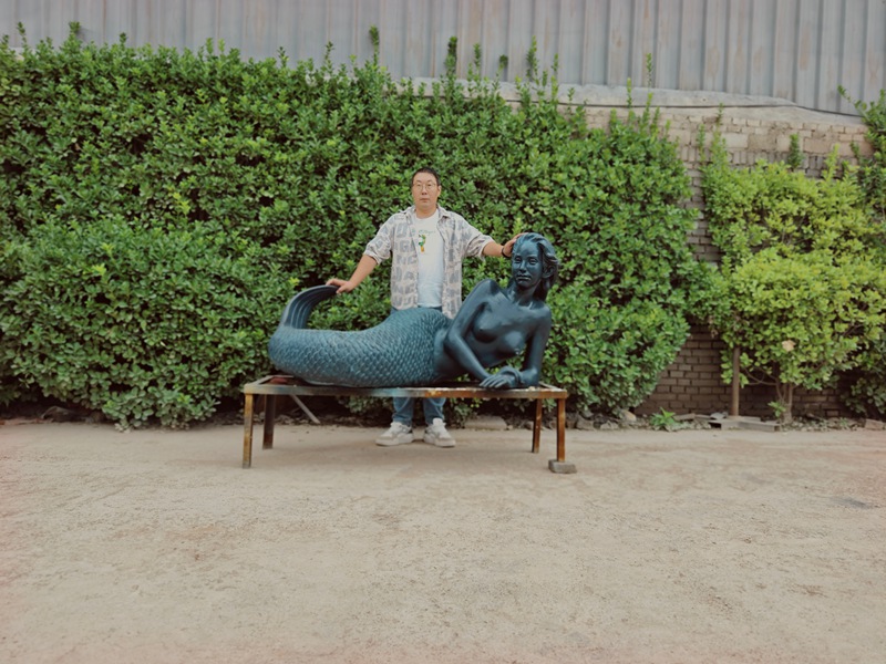 vivid bronze high quality Mermaid Statue 