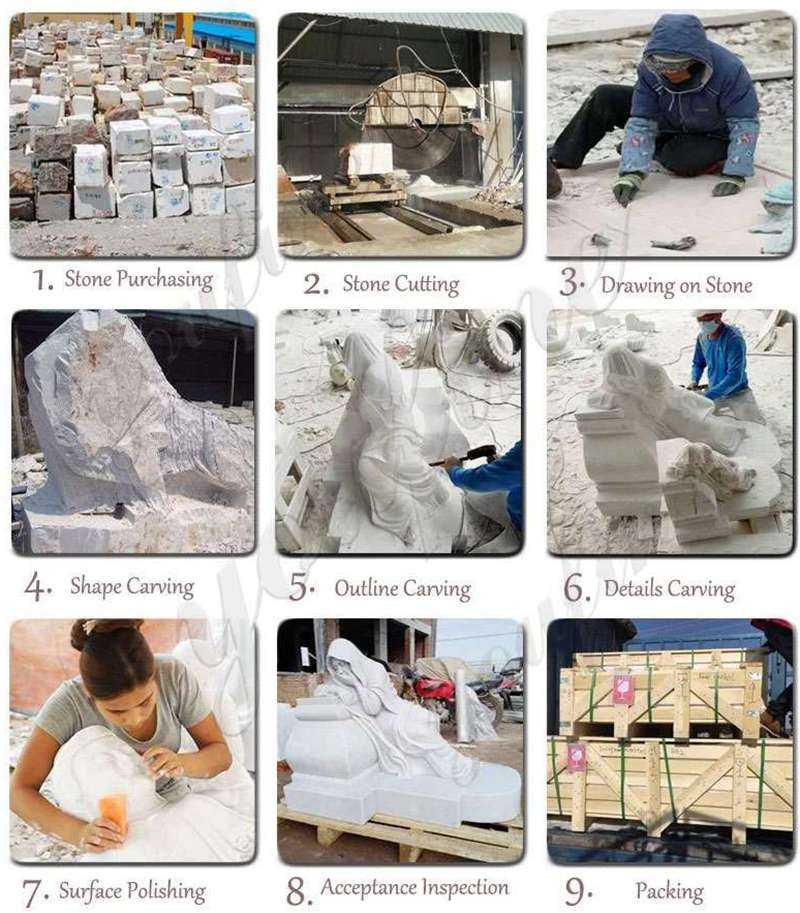 process of Marble Statue of the Bavarian Madonna