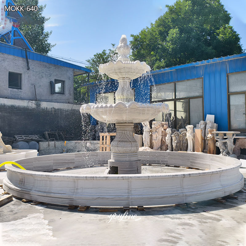 white 2 tier outdoor water fountain​