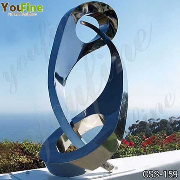 Abstract Yin and Yang Stainless Steel Sculpture