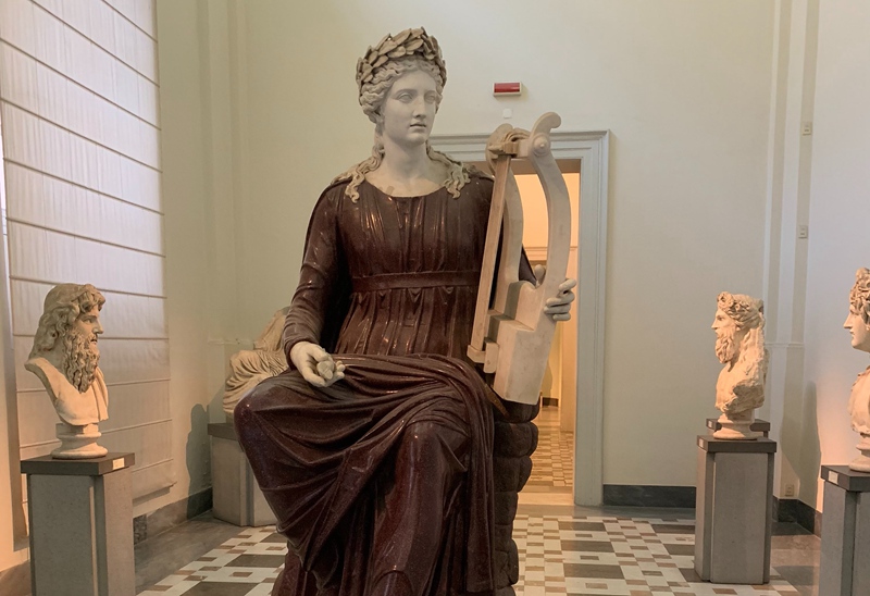 Apollo with Lyre Statue