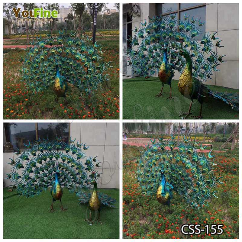 Beautiful Stainless Steel PeacockSculpture for Sale