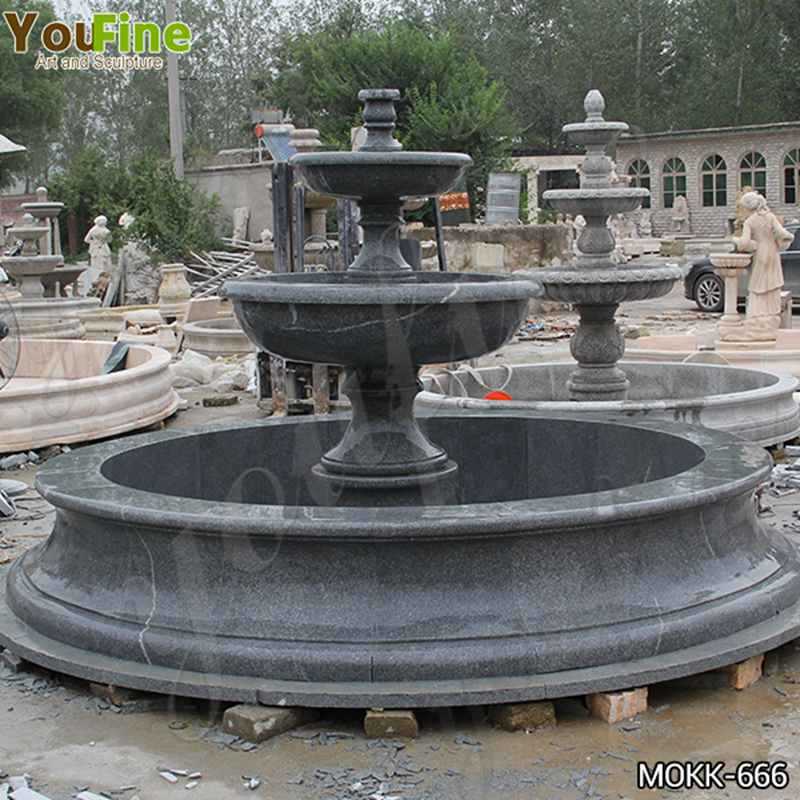 Black Granite Tiered Water Fountain Manufacturers