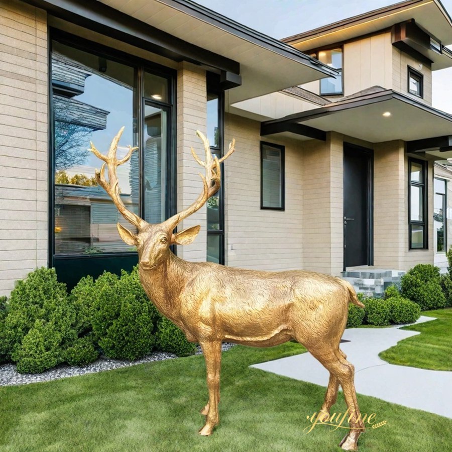 Outdoor Bronze Large Reindeer Statue BOKK-819