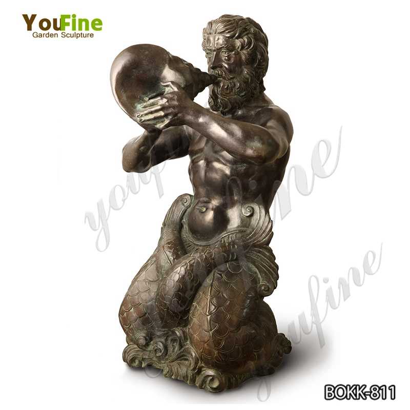 Classic Greek Life Size Triton Bronze Statue Replica for Sale BOKK-811