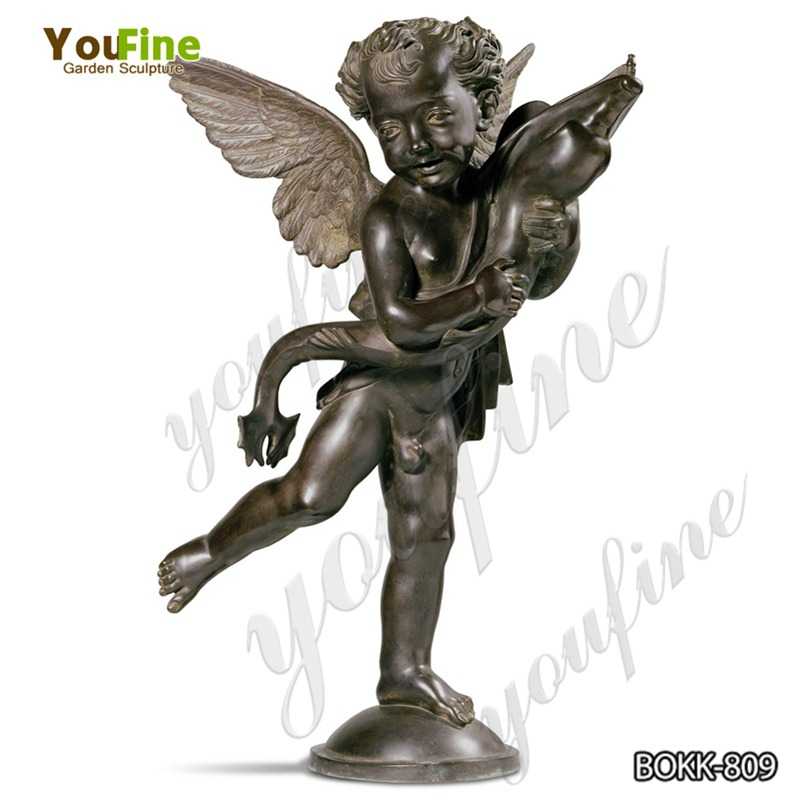 Classic western bronze winged boy with dolphin statue for Sale BOKK-809