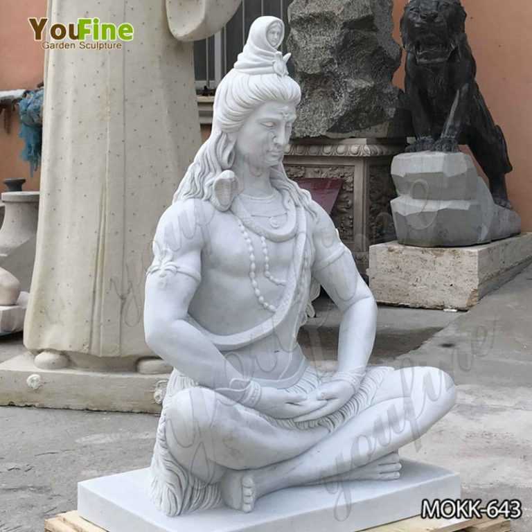 Custom Made White Marble Shiva Statue for Sale MOKK643 YouFine Sculpture