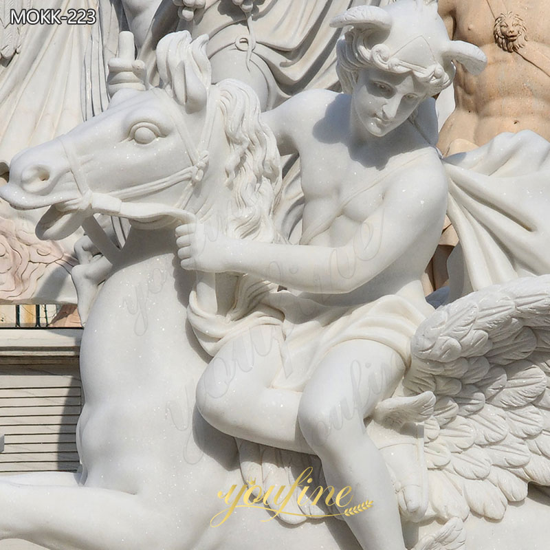 Famous Marble art Mercury riding Pegasus for sale