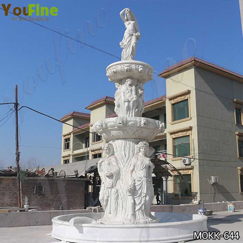 Large Tiered Garden Marble Statuary Fountain Factory Supply MOKK-644