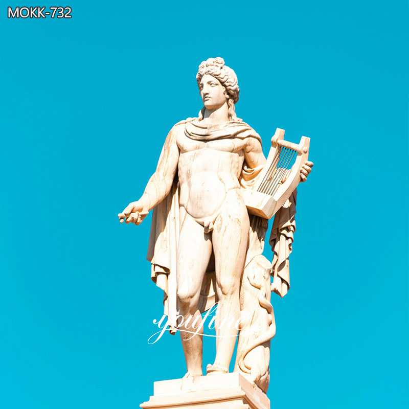 Greek Apollo with Lyre Statue