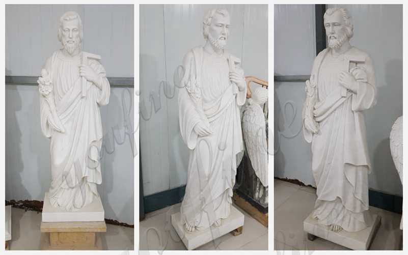 Hand Carved Catholic Marble Statue of St Joseph Factory Supply