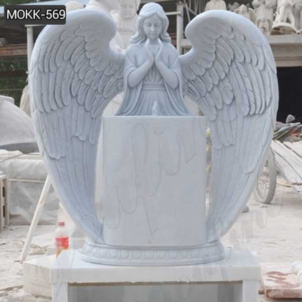 Hand Carved Marble Weeping Angel Hea