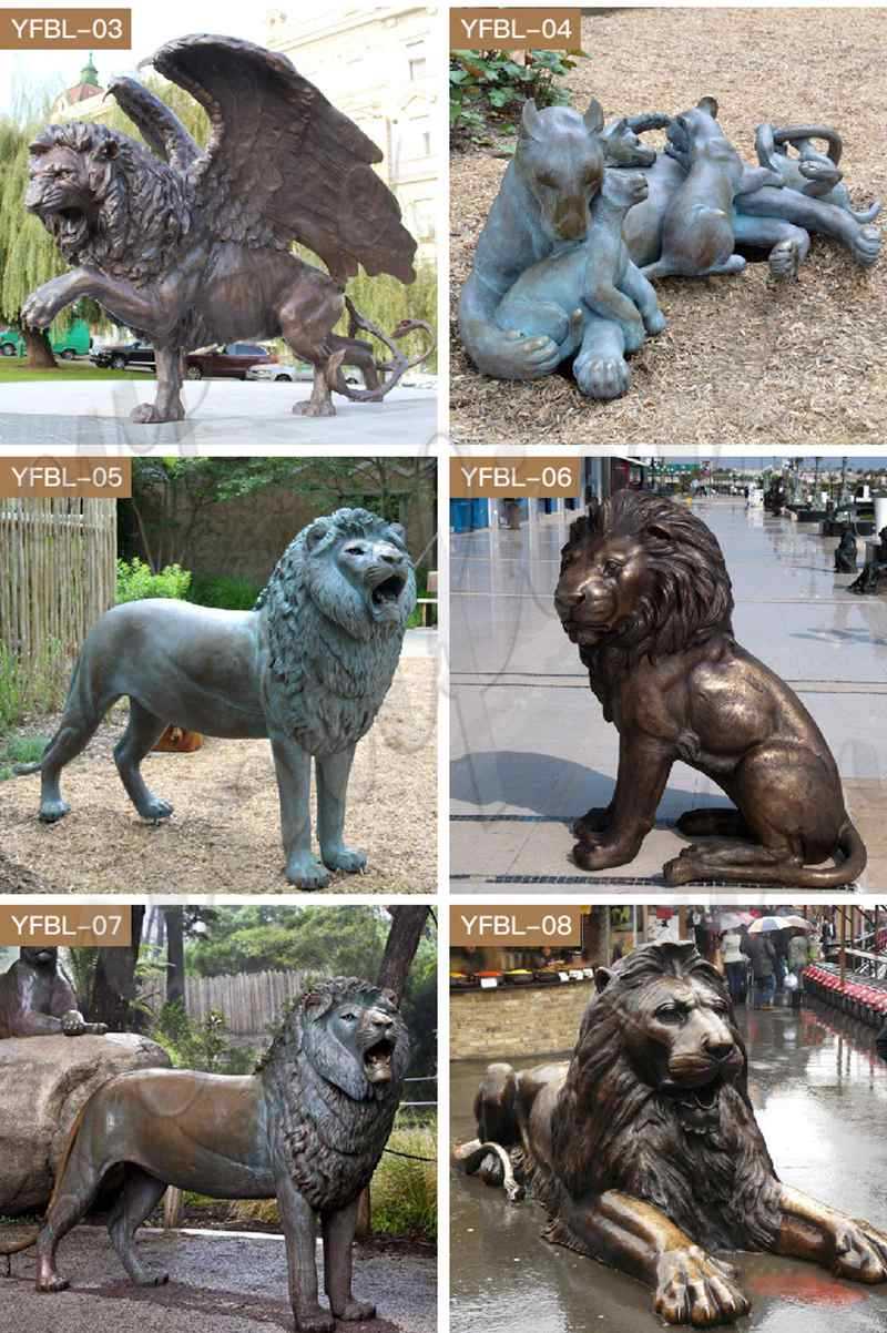 Large Bronze Guardian Lion Statue