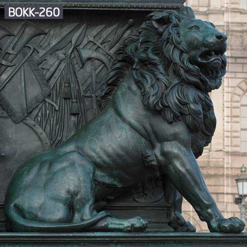 Large Metal Bronze Guardian Lion Statu
