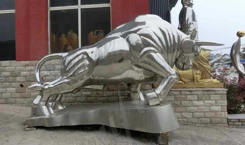 Large Stainless Steel Bull Metal Sculpture Supplier