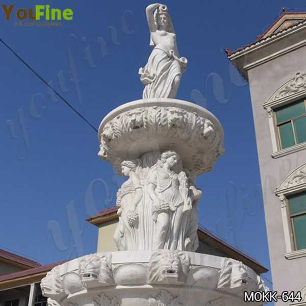 Large Tiered Garden Marble Statuary Fountain