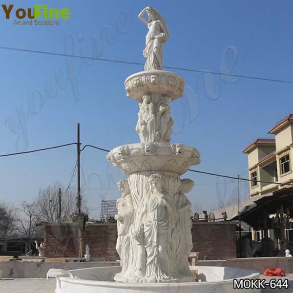 Large Tiered Garden Marble Statuary Fountain Factory Supply