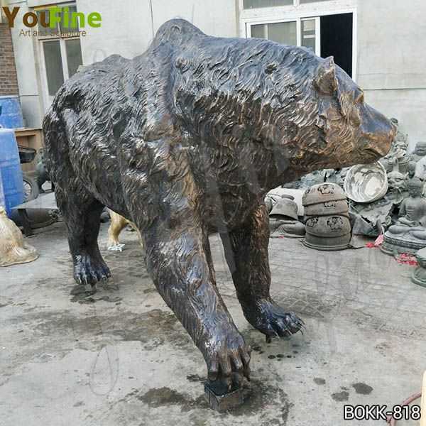 Outdoor Life Size Bronze Grizzly Bear Statue Sale Online BOKK-818