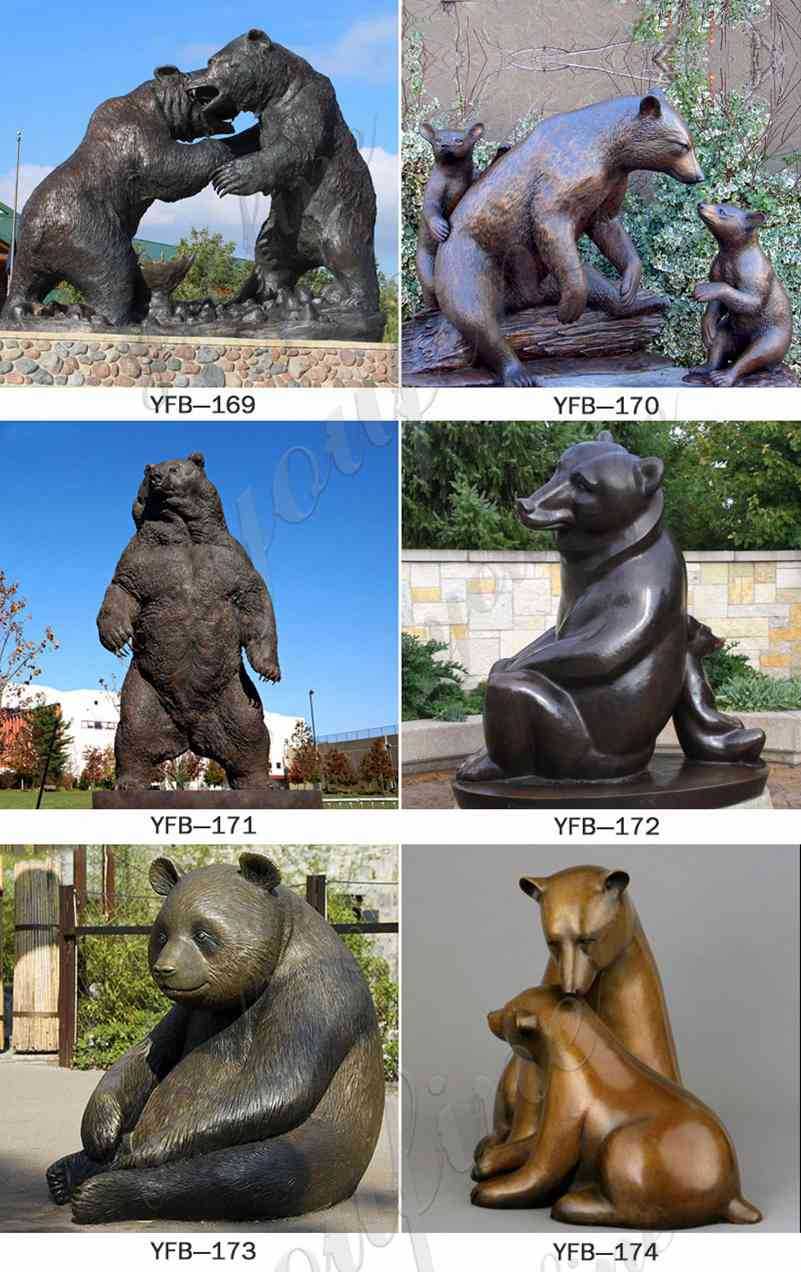 Life Size Bronze Grizzly Bear Statue