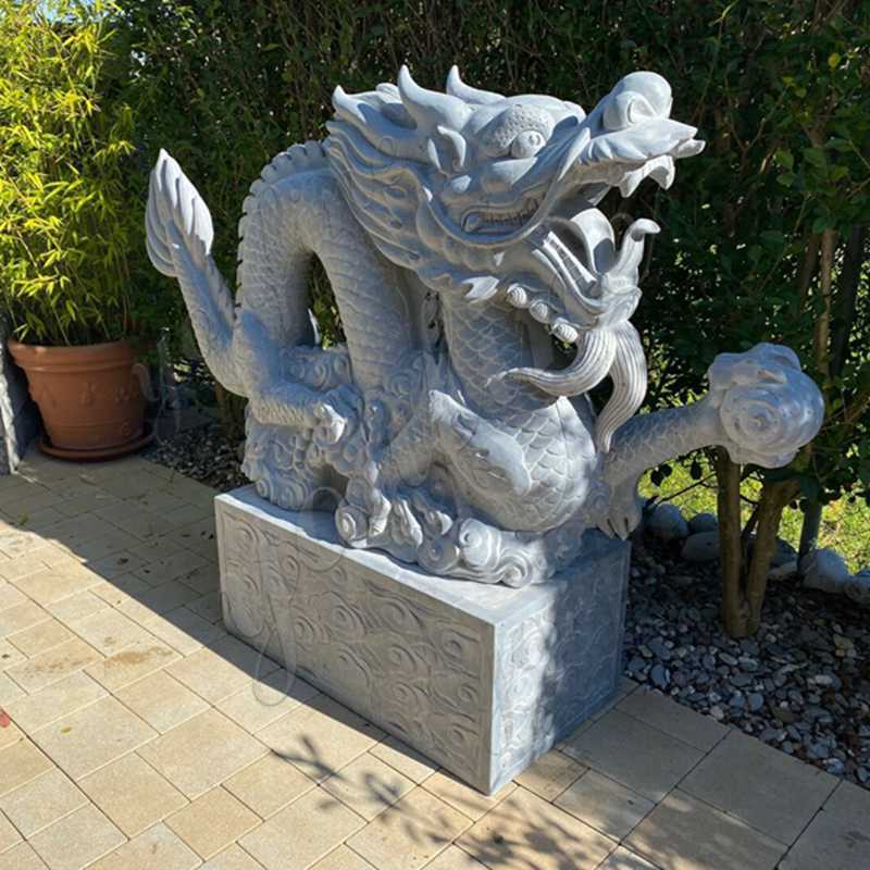 Life Size Gray Stone Dragon Sculpture Feedback from Our Swiss Client