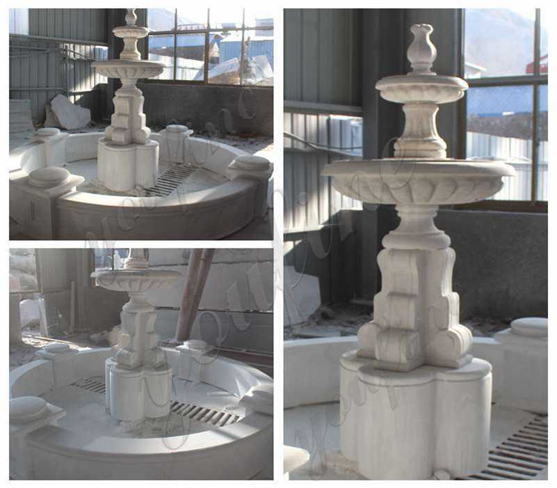 Life Size Marble Tiered Outdoor Water Fountain Wholesale