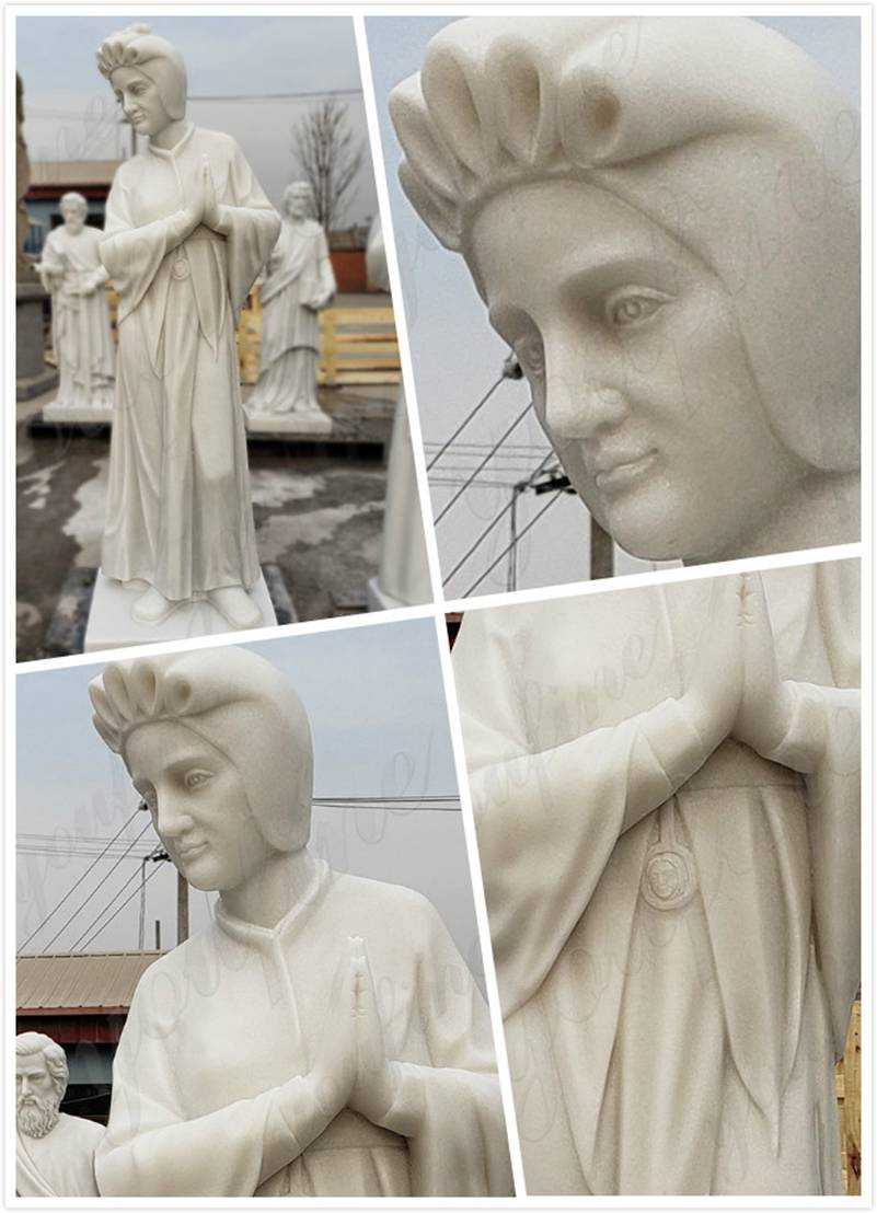 Life Size St. Josephine Bakhita Marble Statue Detail