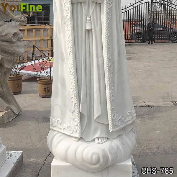 Marble Our Lady of Fatima Statue with Exquisite Crown for Sale