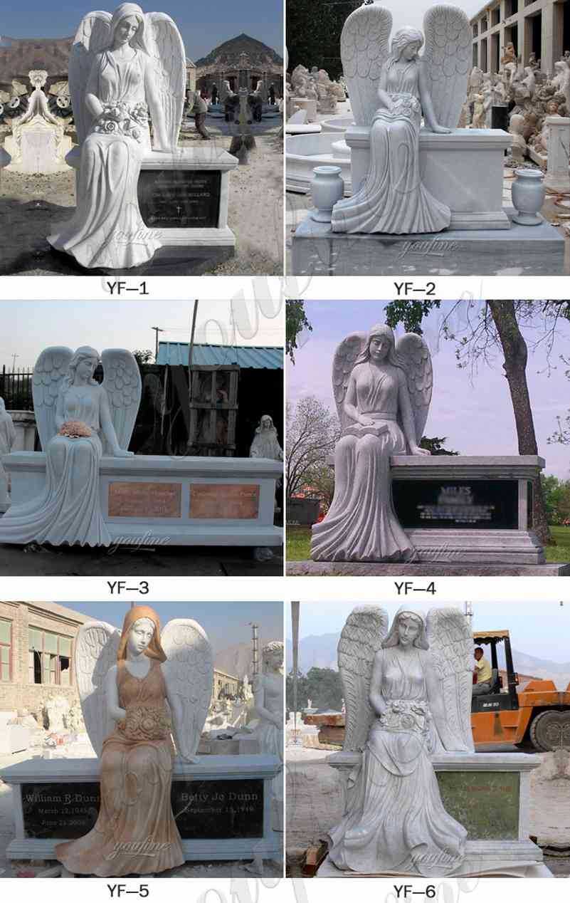 Marble Weeping Angel Headstone